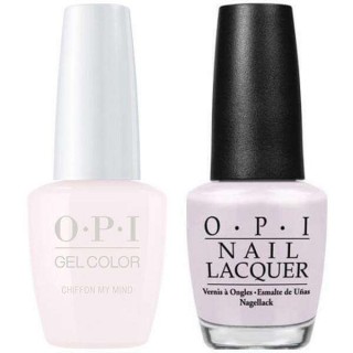 OPI GelColor And Nail Lacquer, T63, Chiffon My Mind, 0.5oz